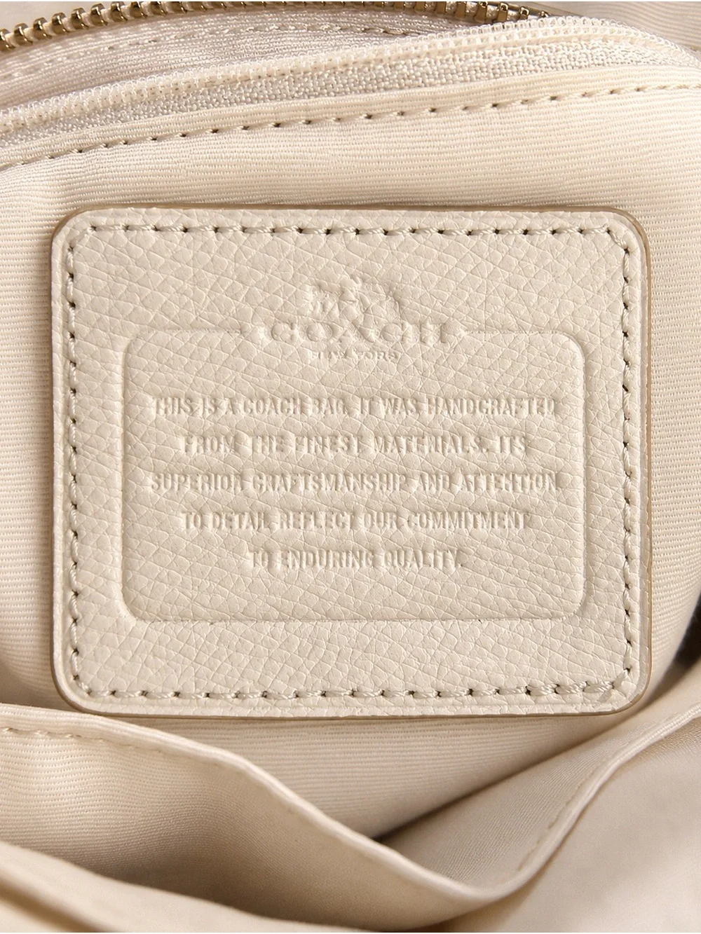 Coach Mini Cora F34090 Chalk Leather Satchel Crossbody Bag